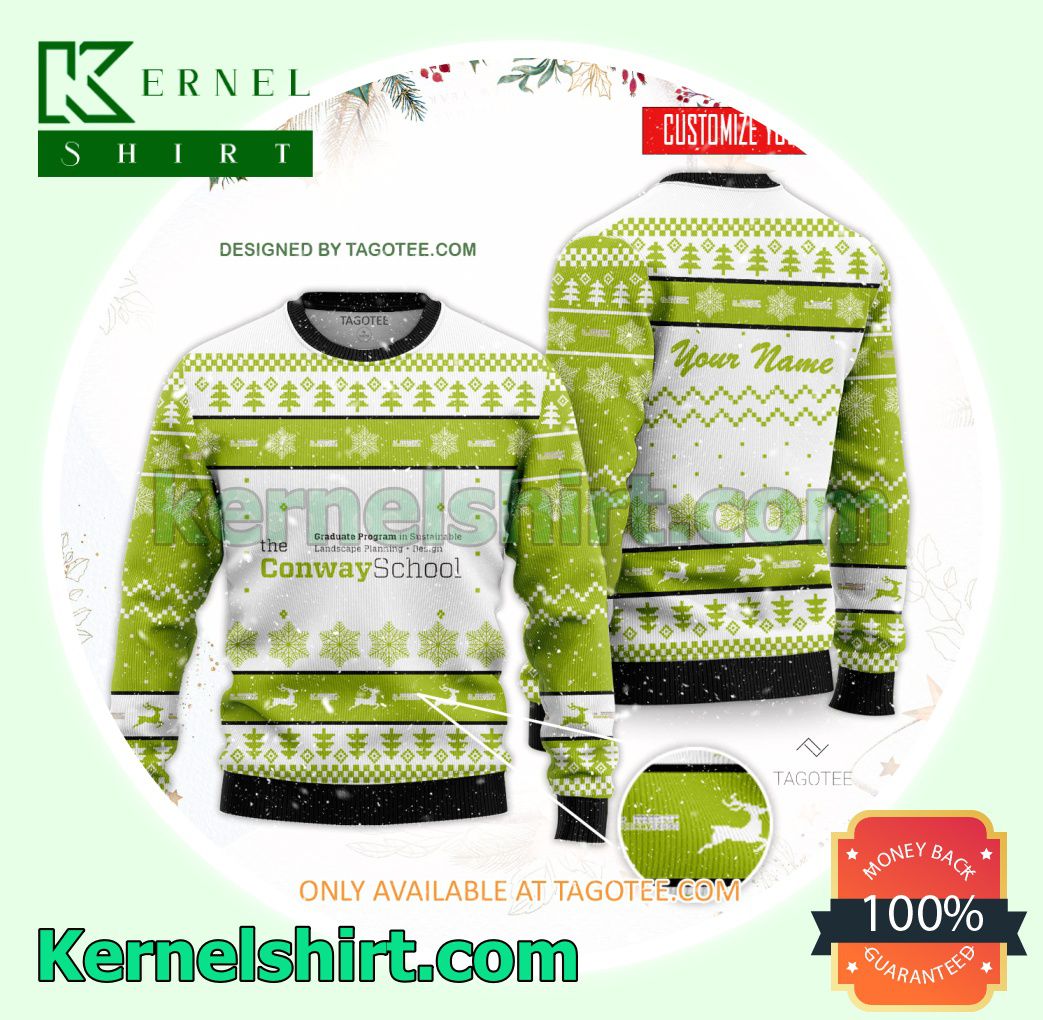 Conway School of Landscape Design Logo Xmas Knit Sweaters