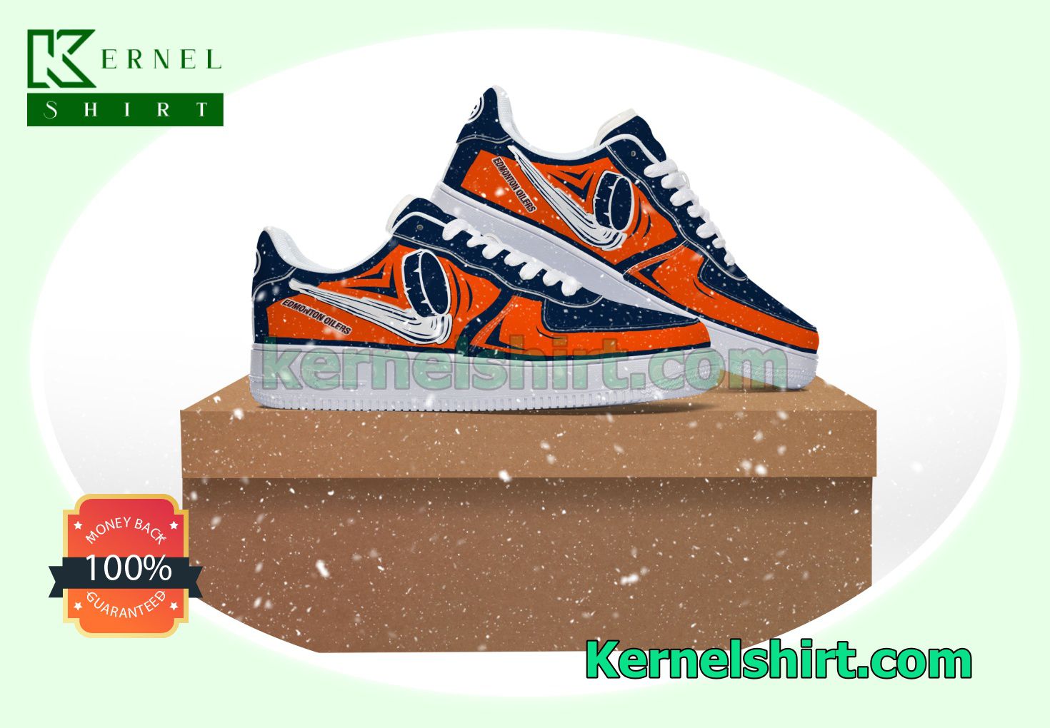 Edmonton Oilers Fan Air Force Sneakers