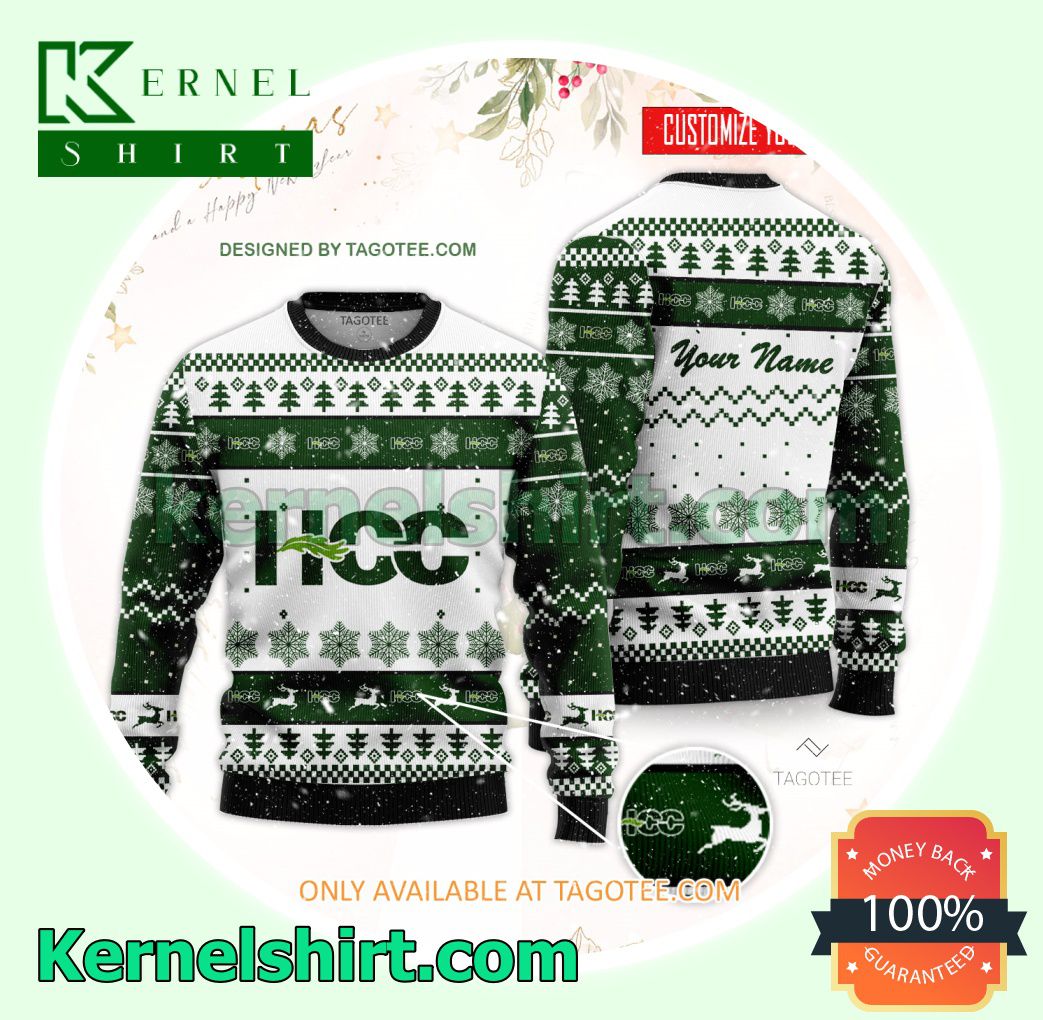 Haywood Community College Logo Xmas Knit Sweaters