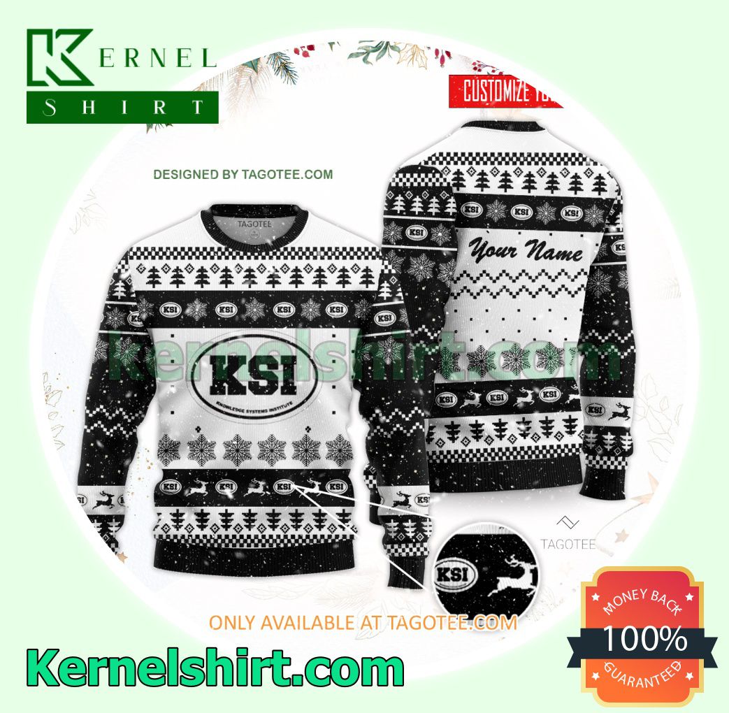 Knowledge Systems Institute Logo Xmas Knit Sweaters