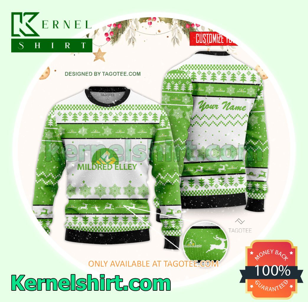 Mildred Elley School Logo Xmas Knit Sweaters