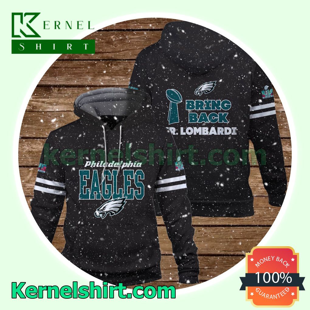 Bring Back Mr. Lombardi Philadelphia Eagles Jersey Hooded Sweatshirts