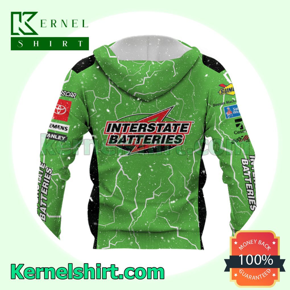 Car Racing Interstate Batteries Outrageously Dependable Hooded Sweatshirts a