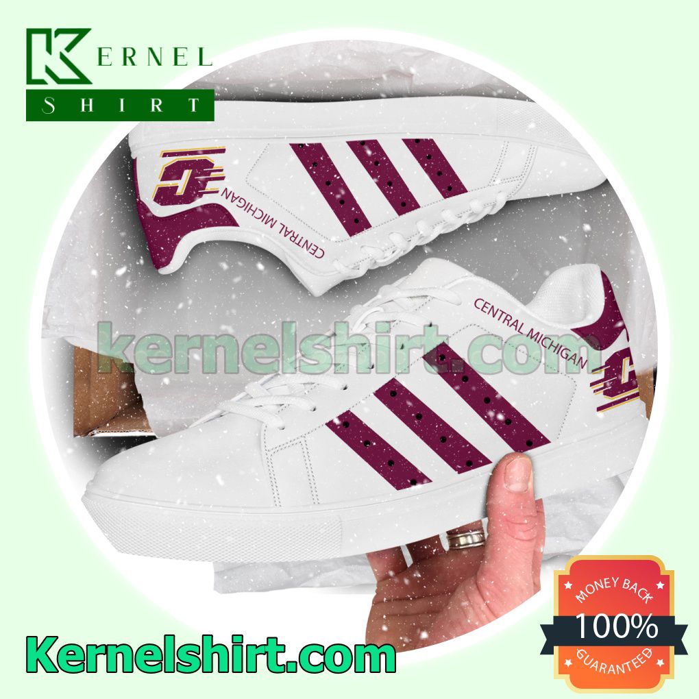Central Michigan NCAA Logo Low Top Shoes