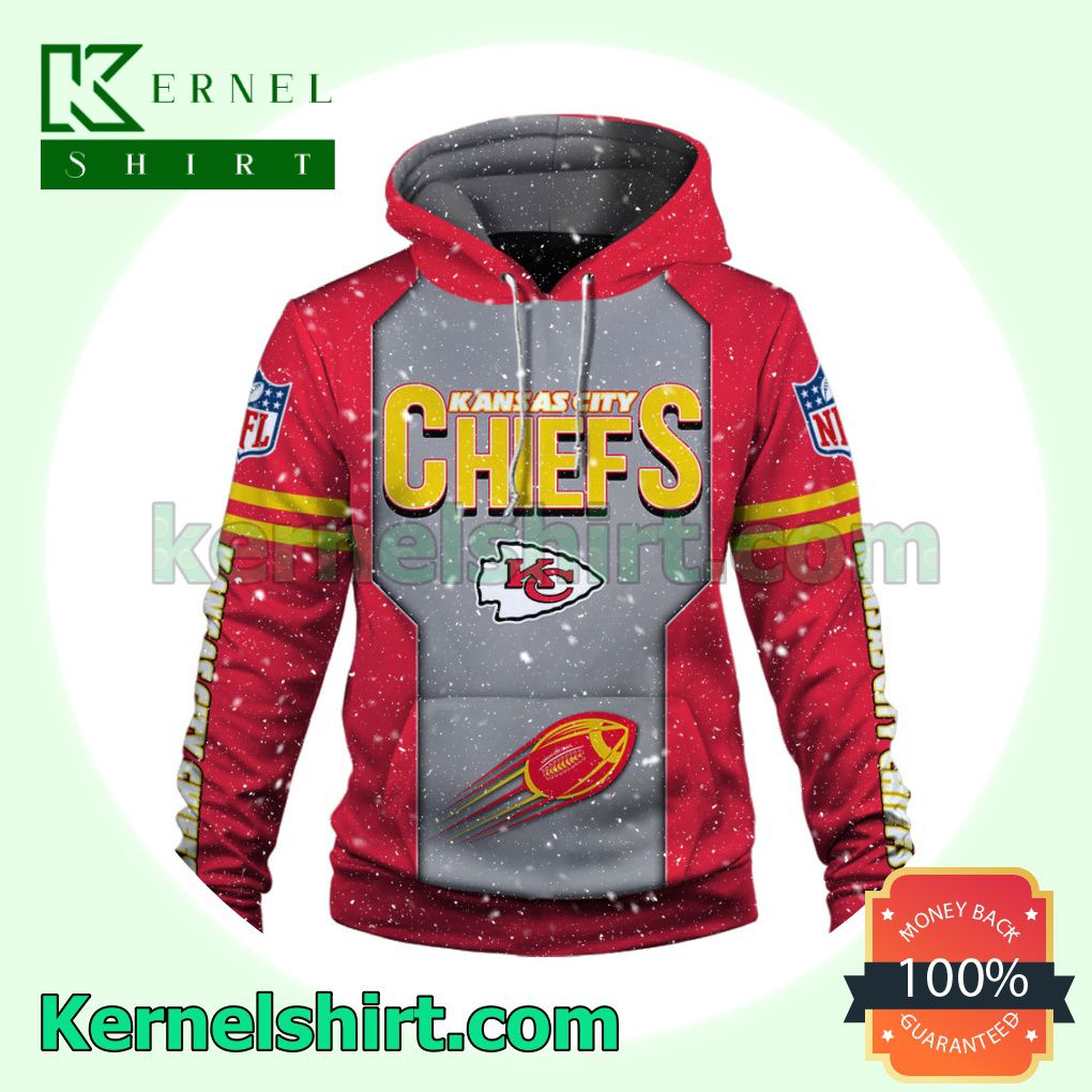 Chiefs Champions Red Color Kansas City Chiefs Jersey Hooded Sweatshirts a
