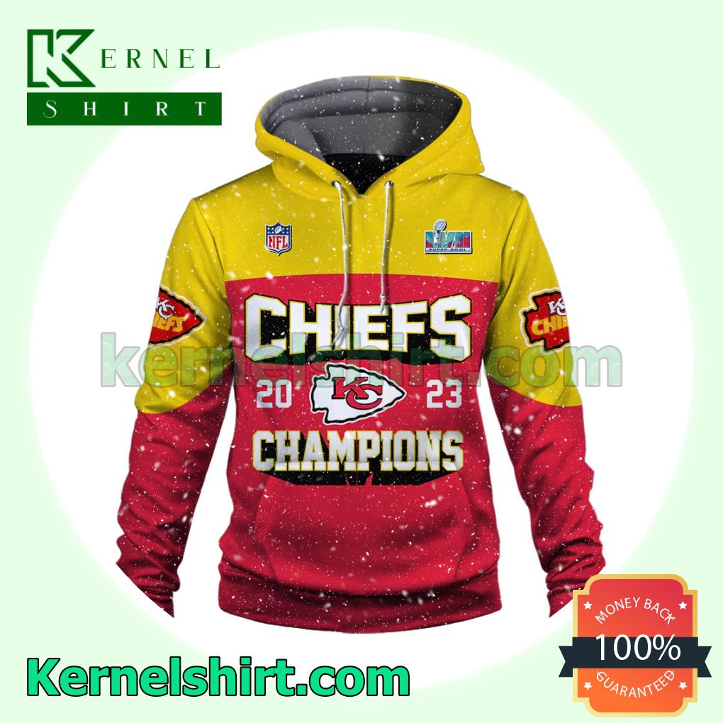 Chris Jones 95 Chiefs 2023 Champions Kansas City Chiefs Jersey Hooded Sweatshirts a