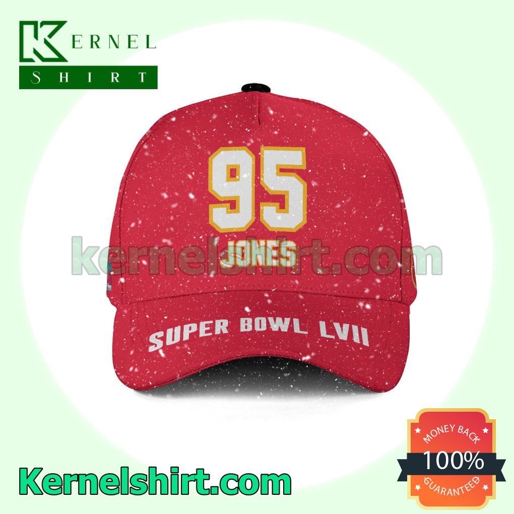 Chris Jones 95 Kansas City Chiefs 2023 Super Bowl LVII Snapback Cap