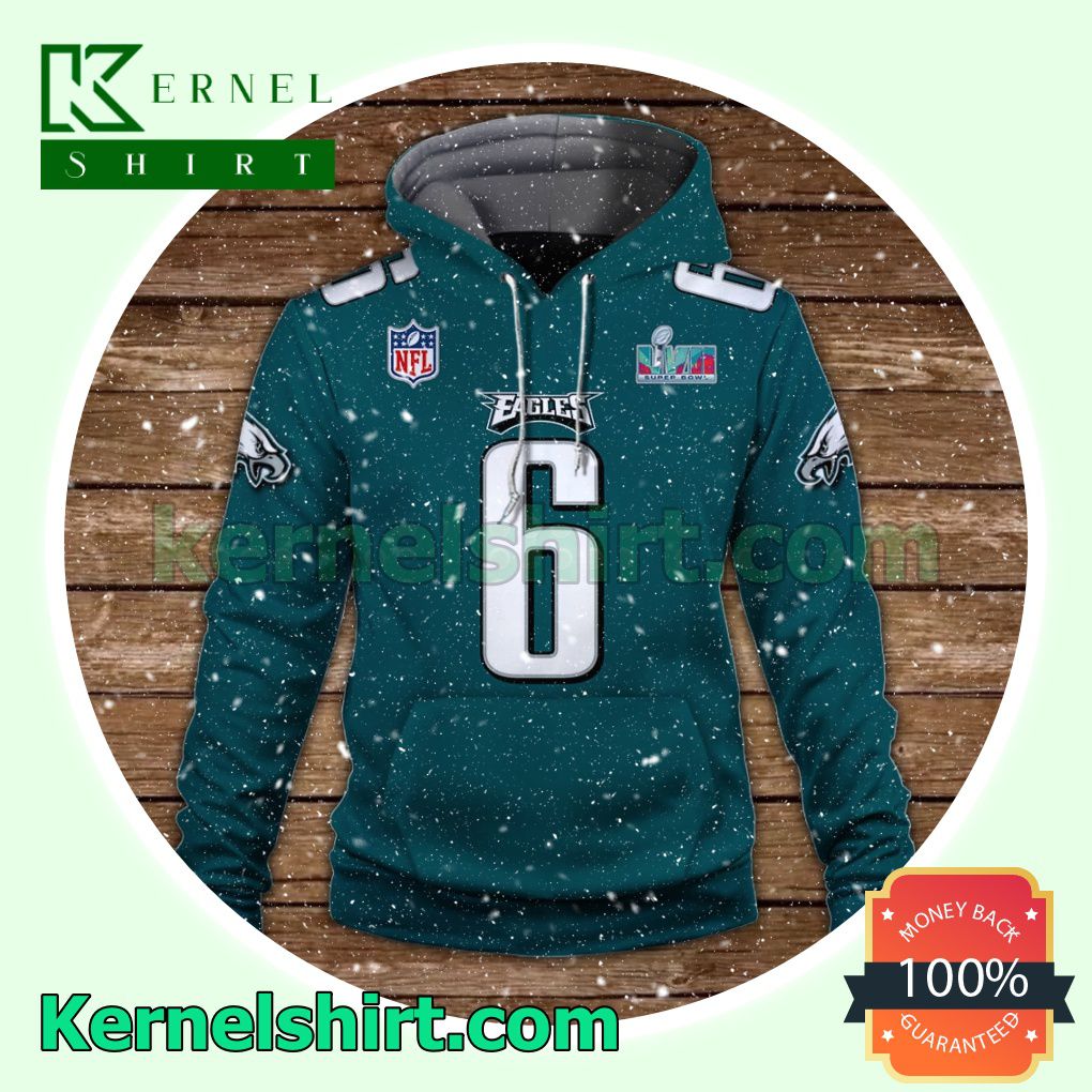 DeVonta Smith 6 It Is Philly Time Philadelphia Eagles Jersey Hooded Sweatshirts a