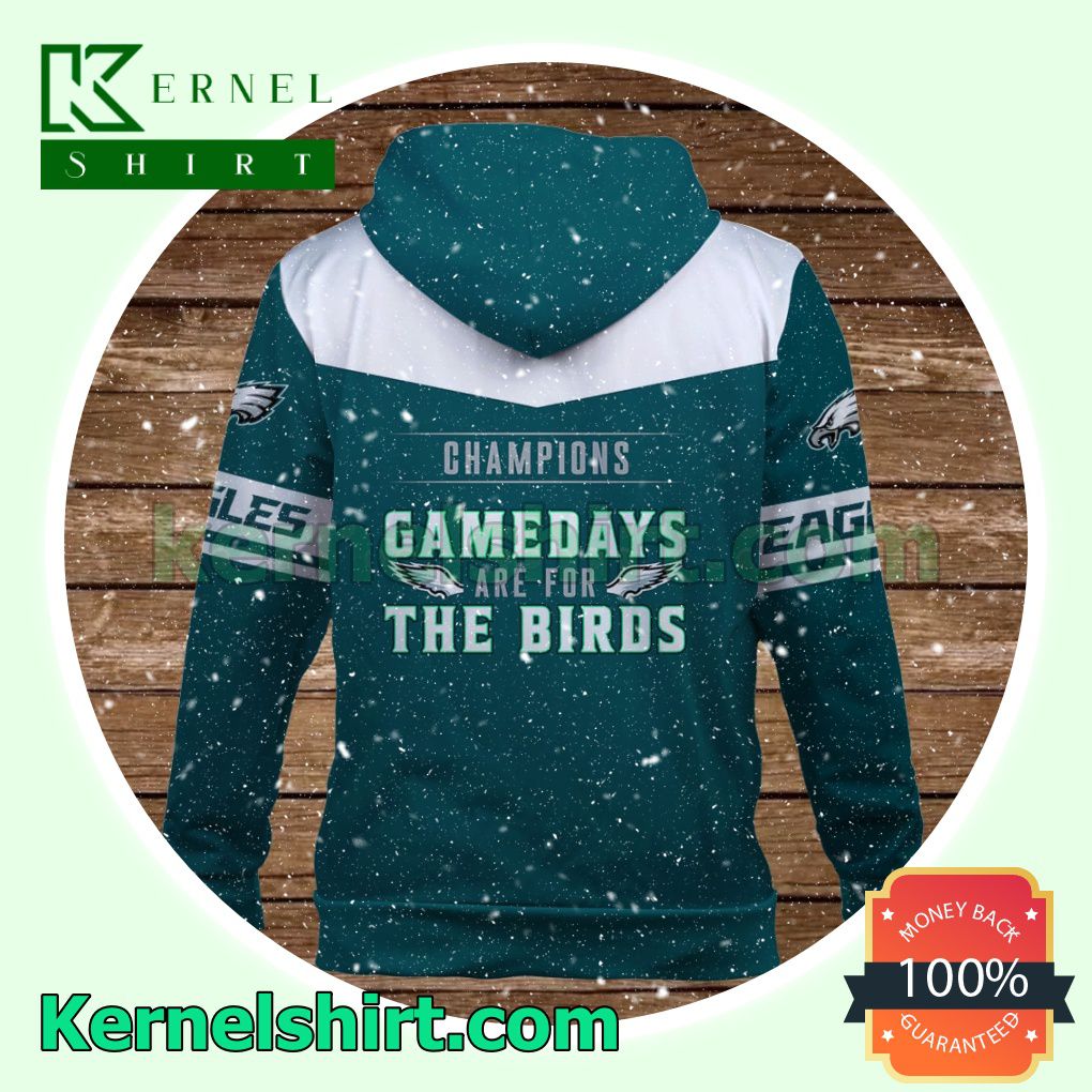 DeVonta Smith Gamedays Are For The Birds Philadelphia Eagles Jersey Hooded Sweatshirts a