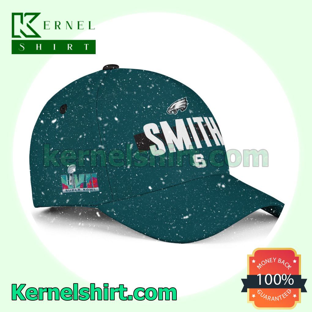 DeVonta Smith Number 6 Super Bowl LVII Philadelphia Eagles Snapback Cap a