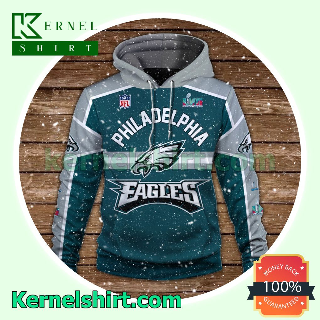 Eagles 2X Super Bowl Champions Philadelphia Eagles Jersey Hooded Sweatshirts a