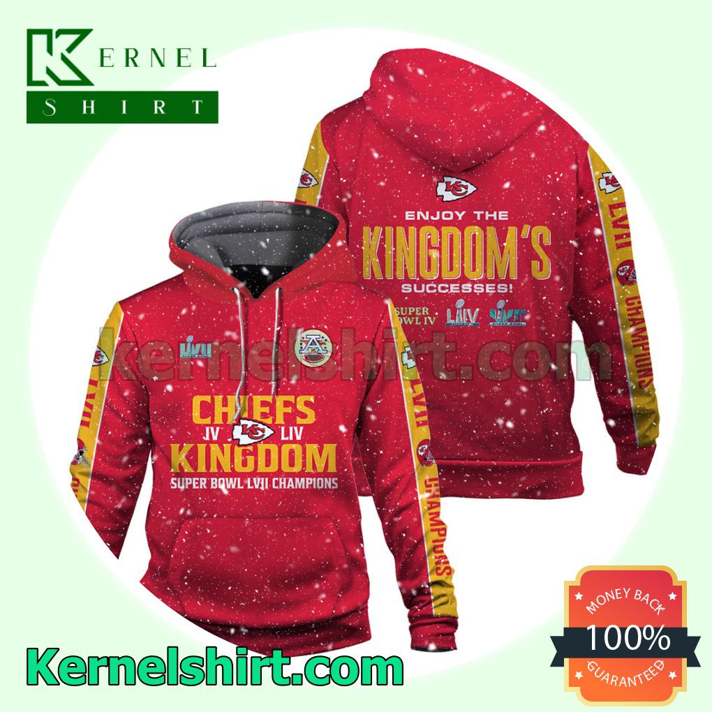 Enjoy The Kingdom's Successes Kansas City Chiefs Jersey Hooded Sweatshirts
