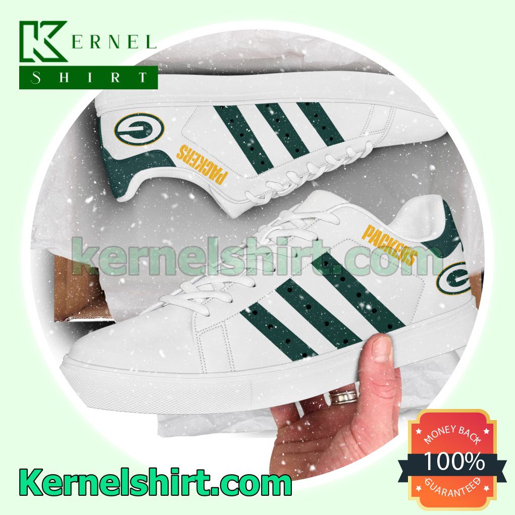 Green Bay Packers NFL Rugby Logo Low Top Shoes