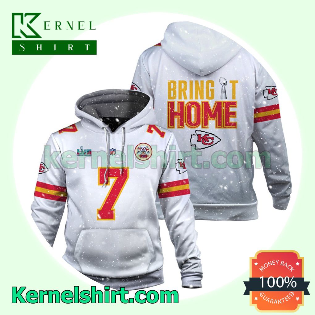 Harrison Butker Bring It Home Kansas City Chiefs Jersey Hooded Sweatshirts