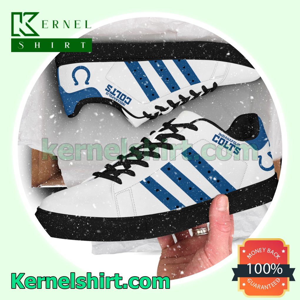 Indianapolis Colts NFL Rugby Logo Low Top Shoes a
