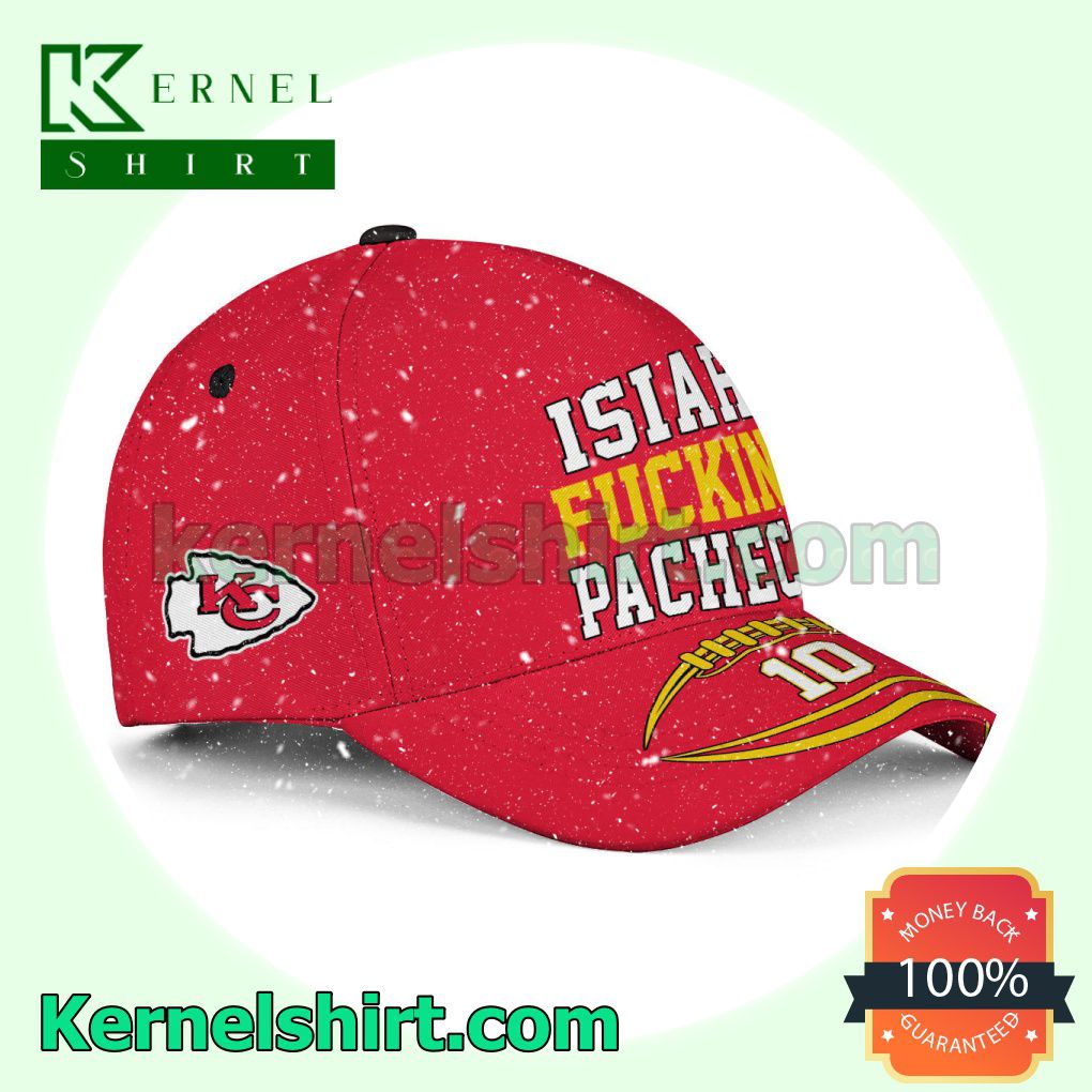 Isiah Fuckin Pacheco 10 Kansas City Chiefs Snapback Cap a