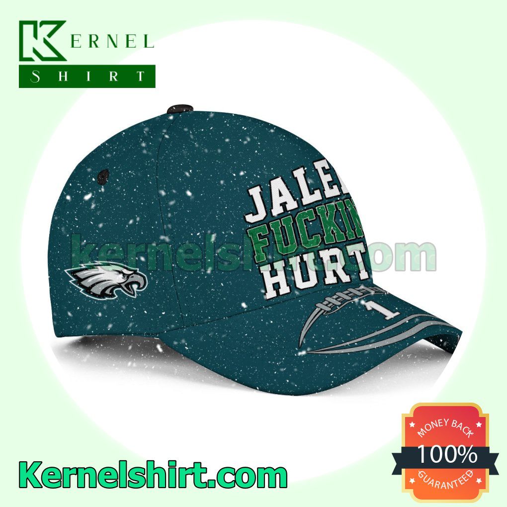 Jalen Fuckin Hurts 1 Philadelphia Eagles Super Bowl LVII Snapback Cap a