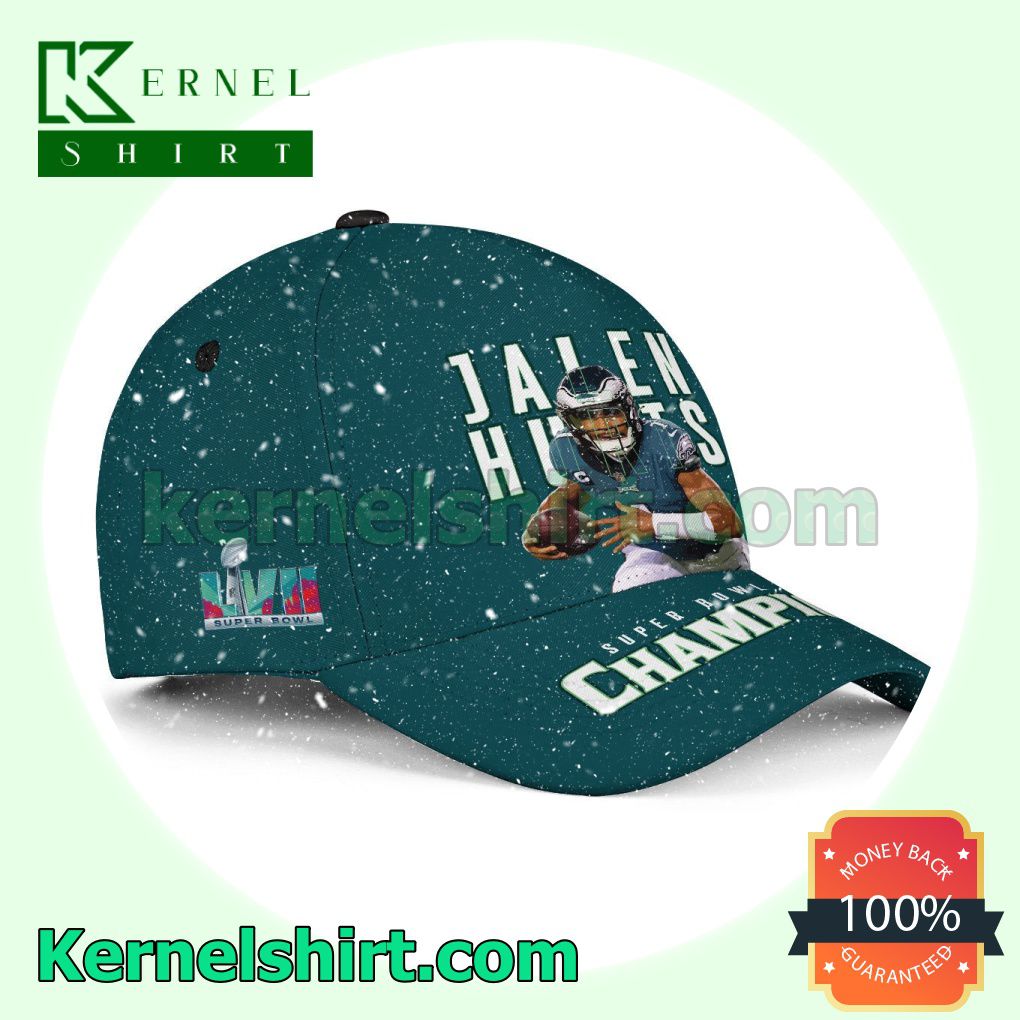 Jalen Hurts 1 Philadelphia Eagles Super Bowl LVII Champion Snapback Cap a