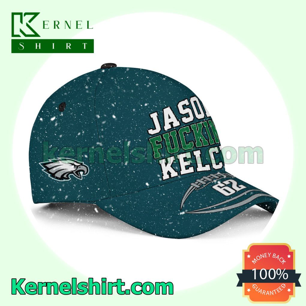 Jason Fuckin Kelce 62 Philadelphia Eagles Super Bowl LVII Snapback Cap a