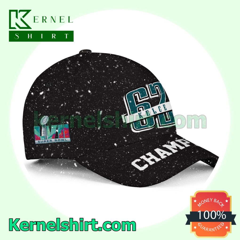 Jason Kelce 62 Champion Philadelphia Eagles Snapback Cap a