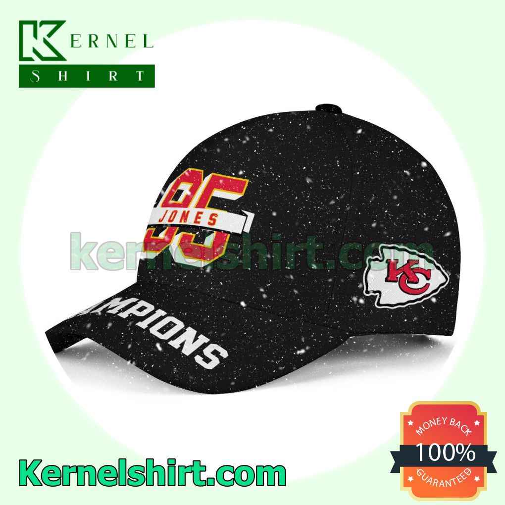 Jones 95 Champions Kansas City Chiefs Snapback Cap a