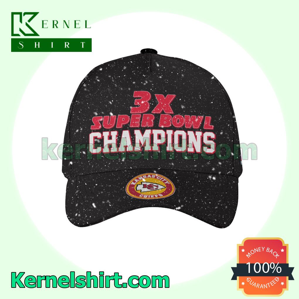 Kansas City Chiefs Champs 3X Super Bowl Champions Snapback Cap