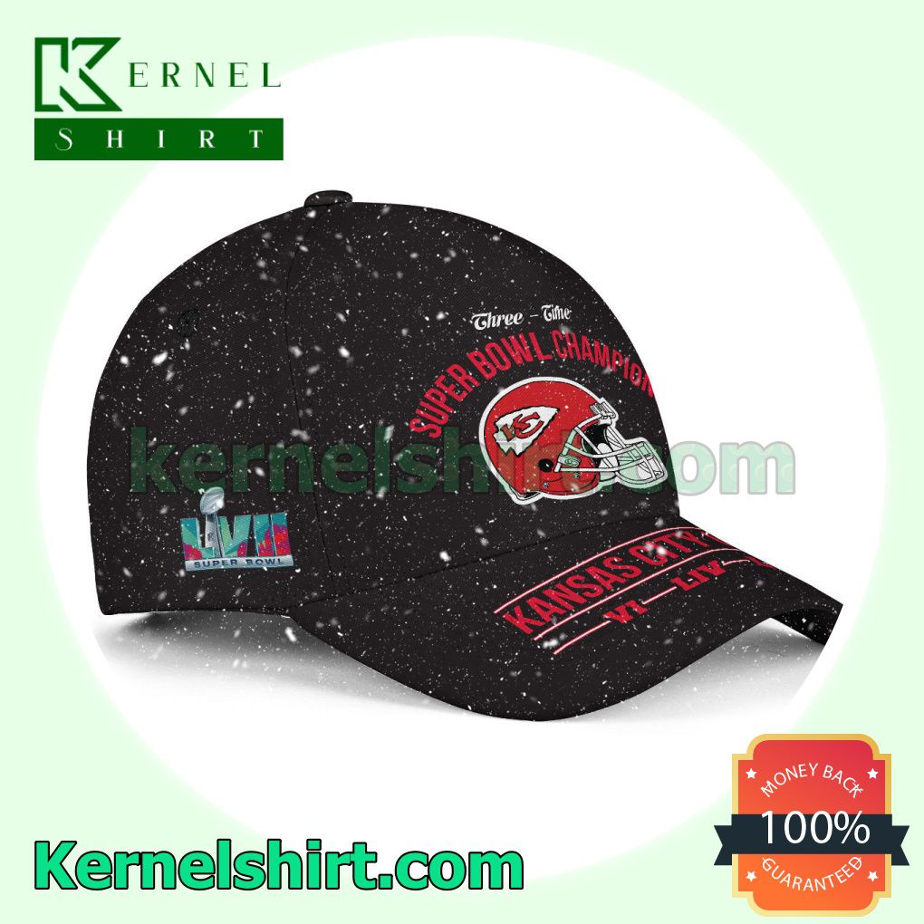 Kansas City Chiefs Three Time Super Bowl Champions Snapback Cap a