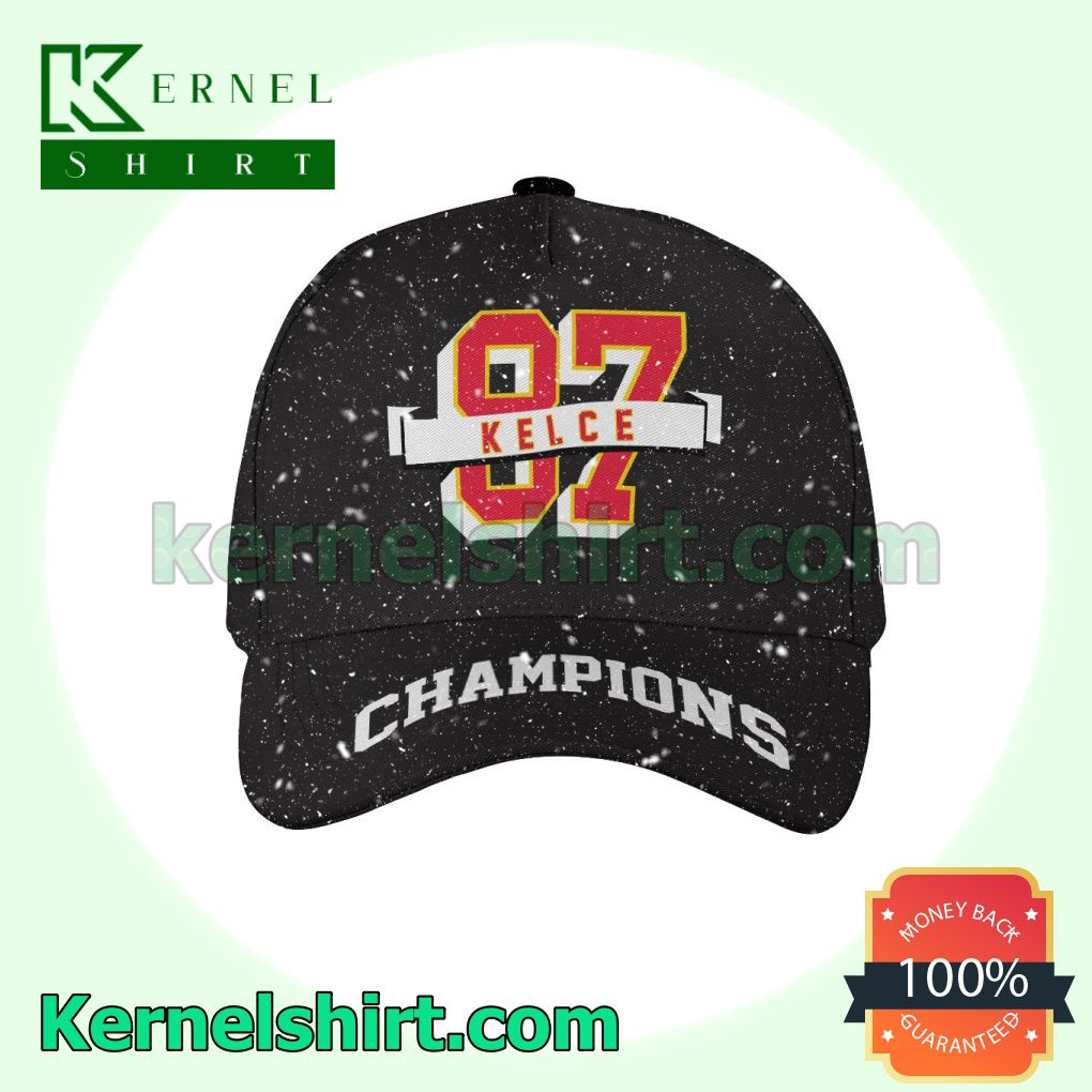 Kelce 87 Champions Kansas City Chiefs Snapback Cap