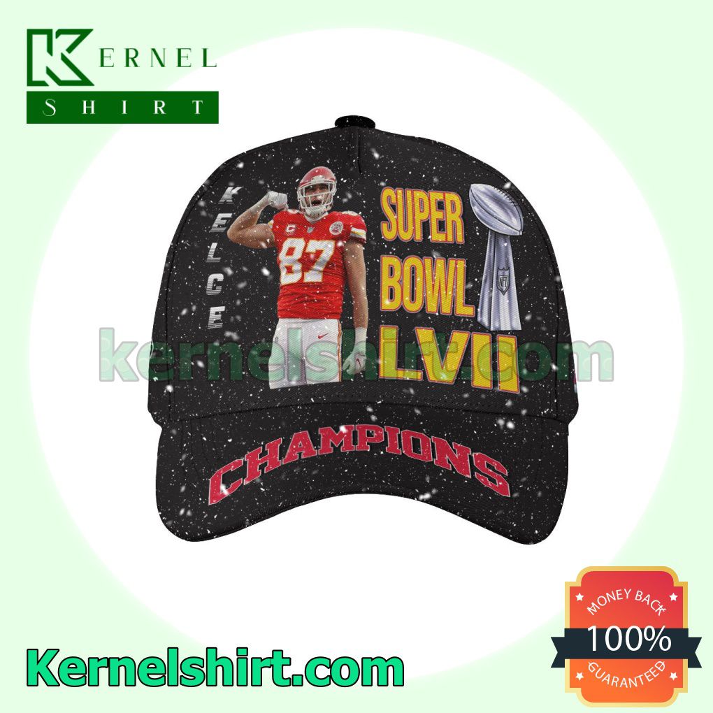 Kelce Kansas City Chiefs Super Bowl LVII Champions Snapback Cap