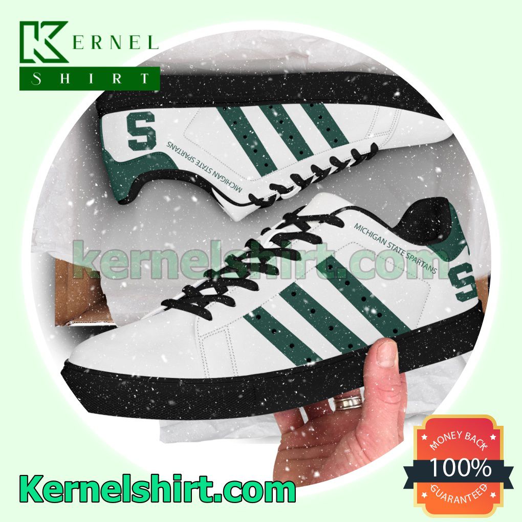 Michigan State Spartans Low Top Adidas Shoes a