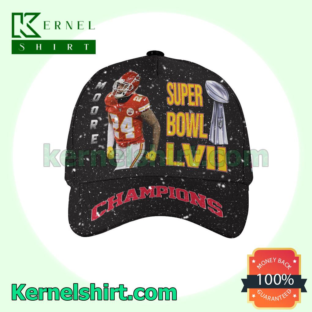 Moore Kansas City Chiefs Super Bowl LVII Champions Snapback Cap