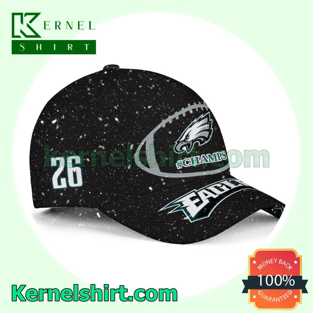 Number 26 Philadelphia Eagles Super Bowl LVII Champs Snapback Cap