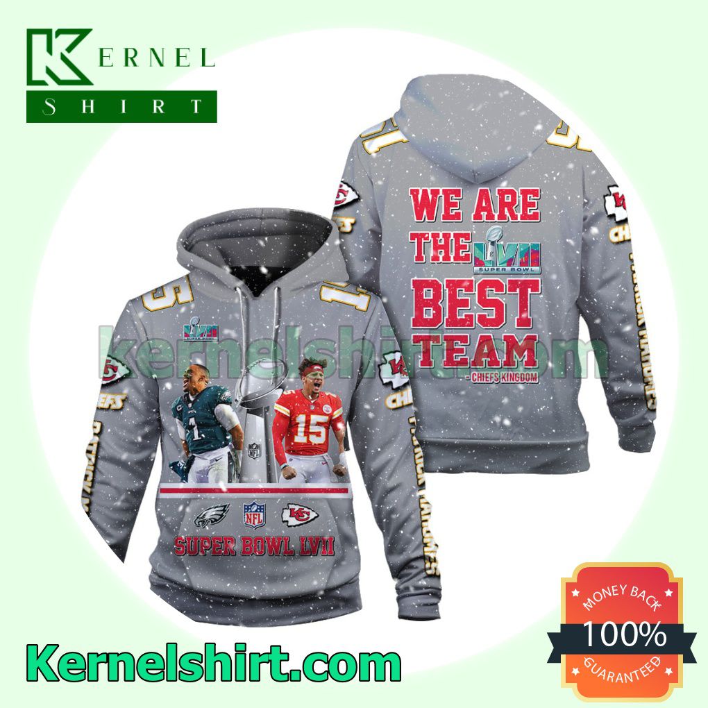 Patrick Mahomes 15 We Are The Best Team Kansas City Chiefs Jersey Hooded Sweatshirts