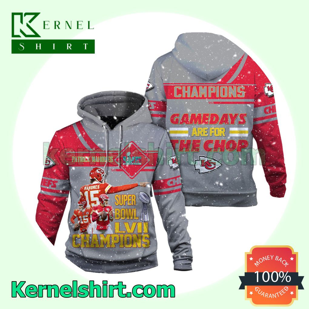 Patrick Mahomes Gamedays Are For The Chop Kansas City Chiefs Jersey Hooded Sweatshirts