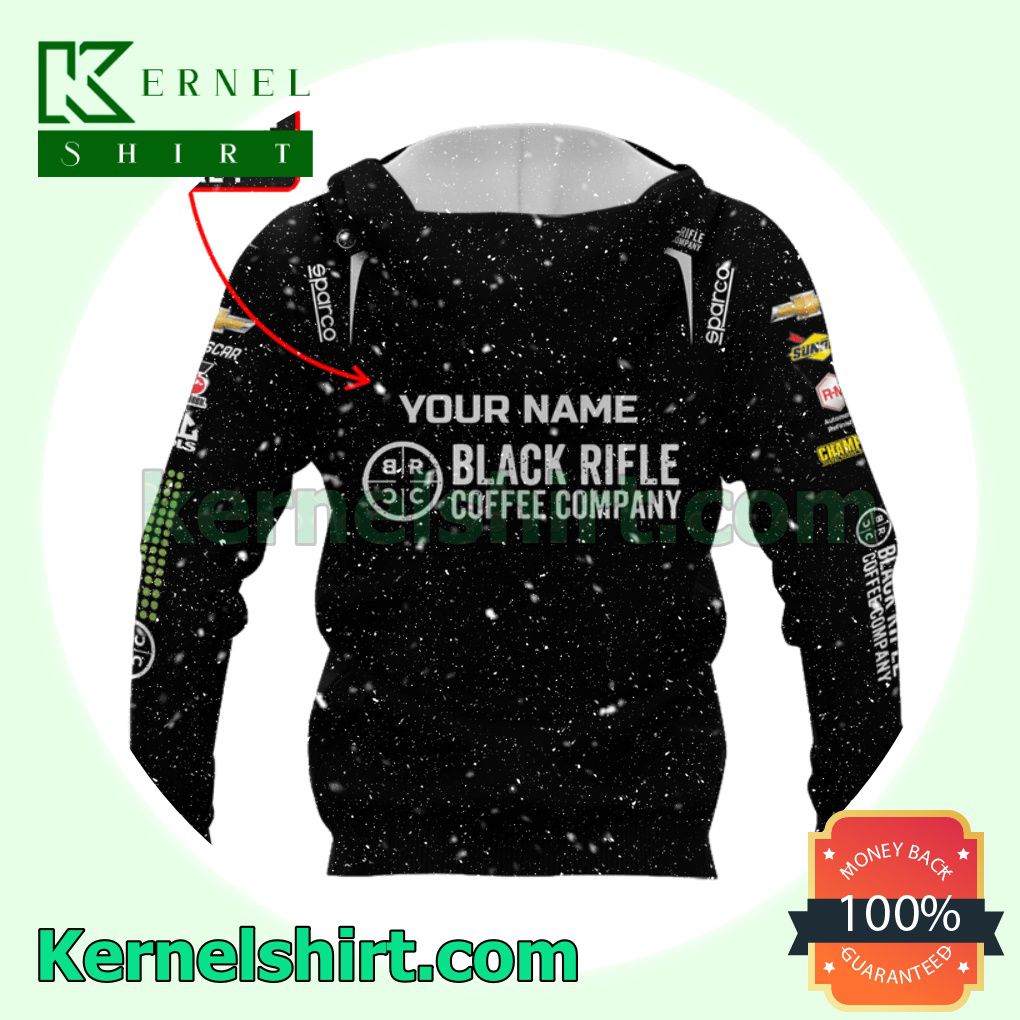 Personalized Car Racing Black Rifle Coffee Company Black Hooded Sweatshirts a