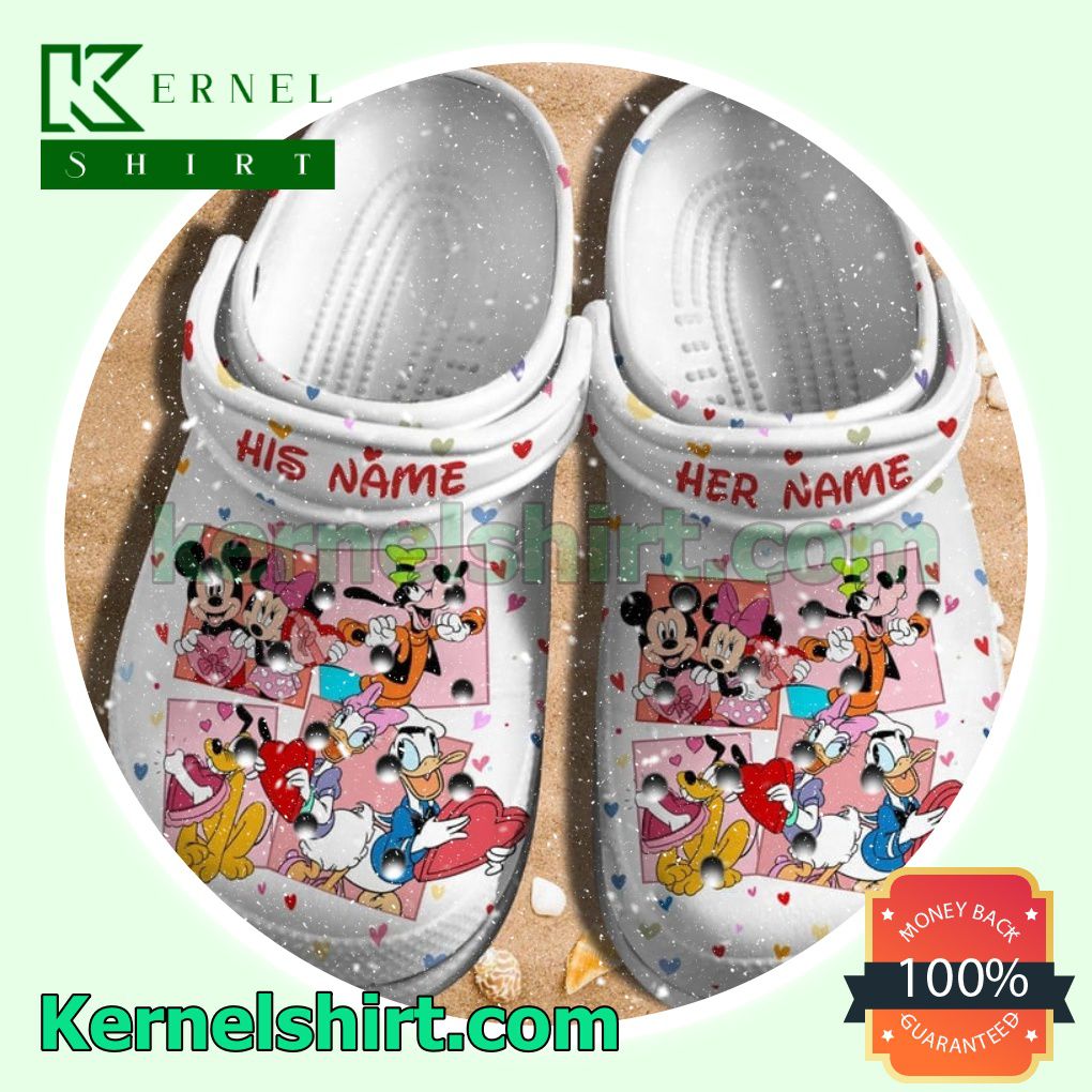 Personalized Disney Cartoon Mickey Minnie Donald Goofy Clogs Slippers Sandals