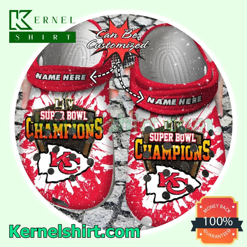 Personalized Kansas City Chiefs Super Bowl Champions Clogs Slippers Sandals