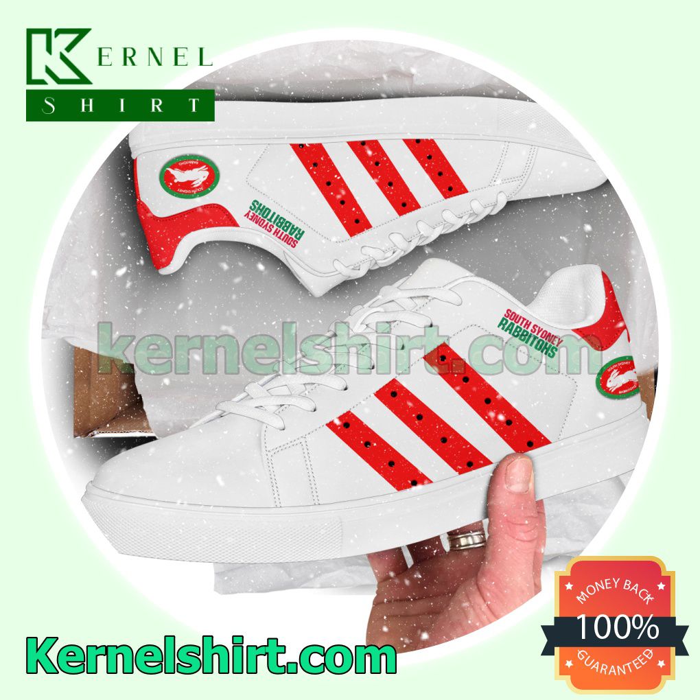 South Sydney Rabbitohs NRL Rugby Logo Low Top Shoes