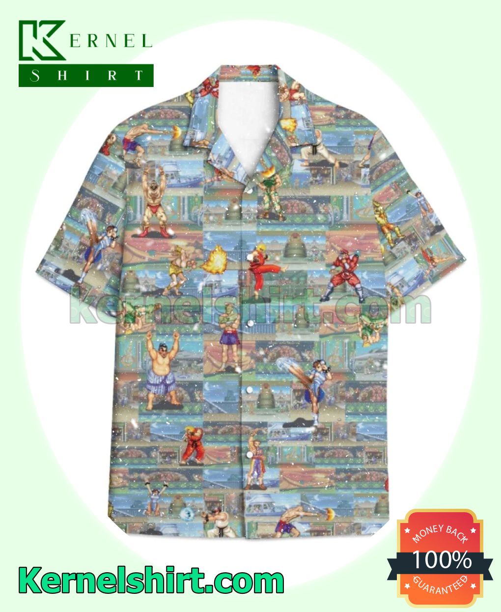 Street Fighter Game Beach Shirt