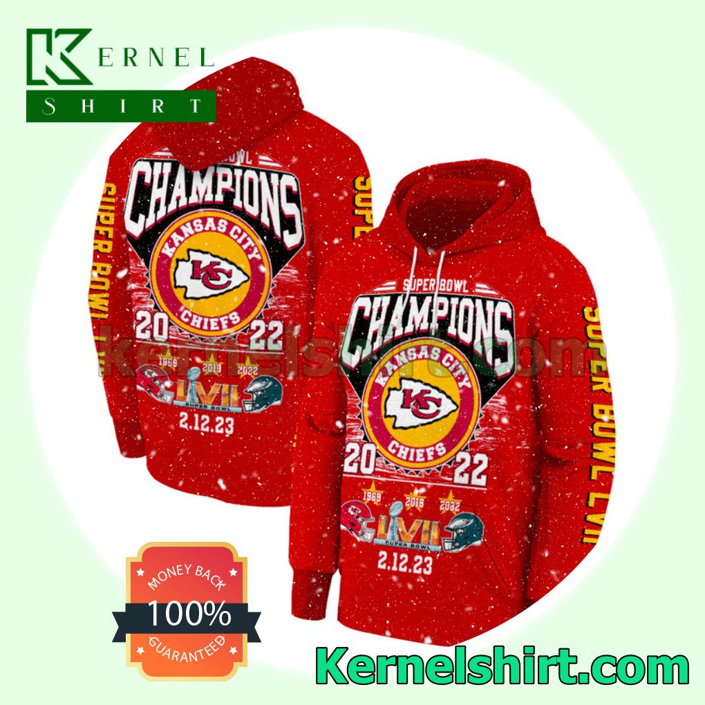 Super Bowl Champions Kansas City Chiefs 2022-2023 Hooded Sweatshirts