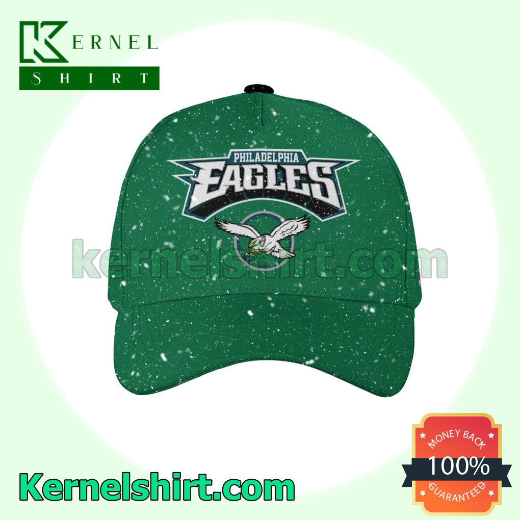 Super Bowl LVII Philadelphia Eagles Green Logo Snapback Cap