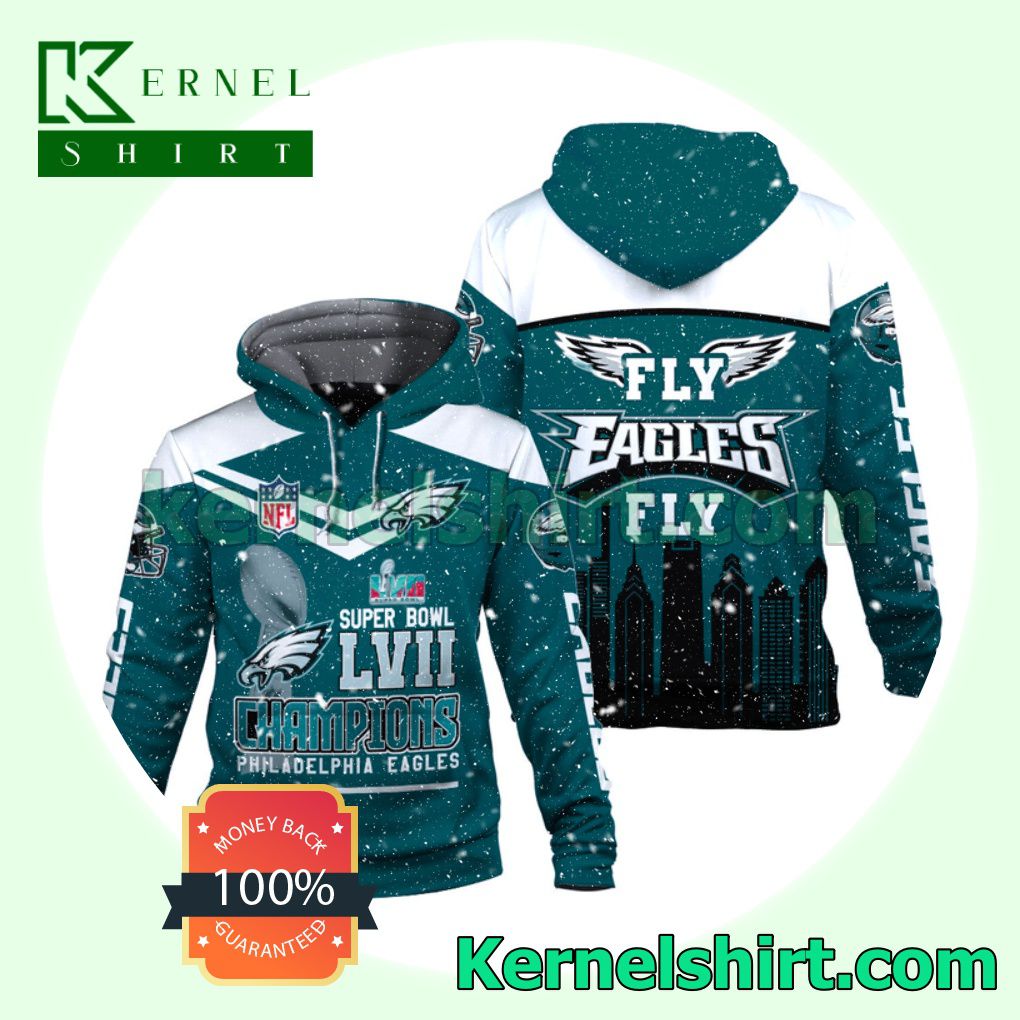 Super Bowl Lvii Champions Philadelphia Eagles Hooded Sweatshirts