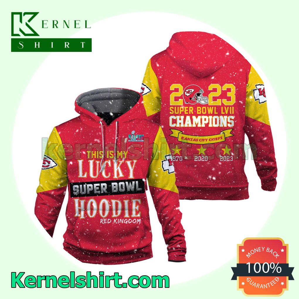 This Is My Lucky Hoodie Red Kingdom Kansas City Chiefs Jersey Hooded Sweatshirts