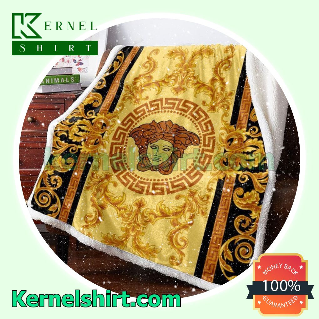 Versace Medusa Logo Baroque Soft Blanket