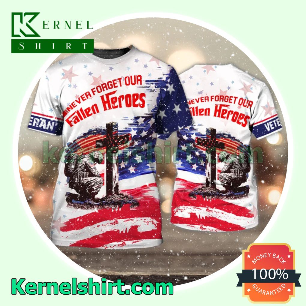Veteran Never Forget Our Fallen Heroes Hawaiian Shirt
