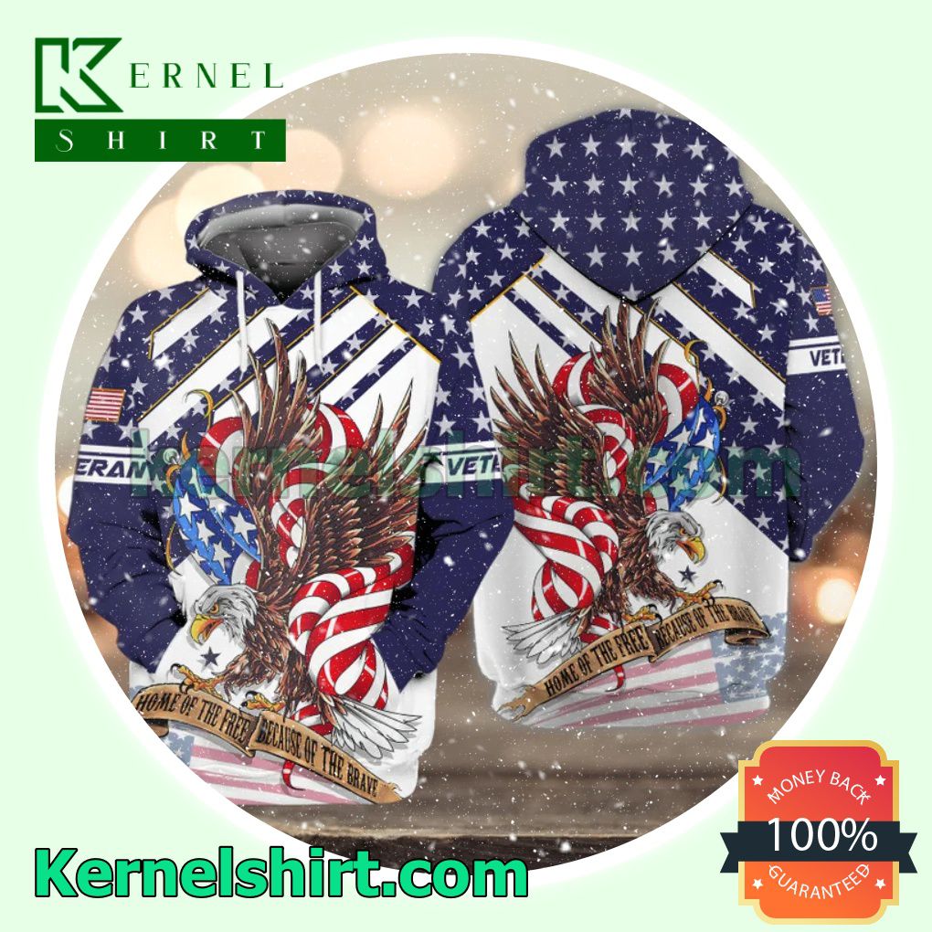 Veteran Us Eagle Home Of The Free Because Of The Brave Hawaiian Shirt a