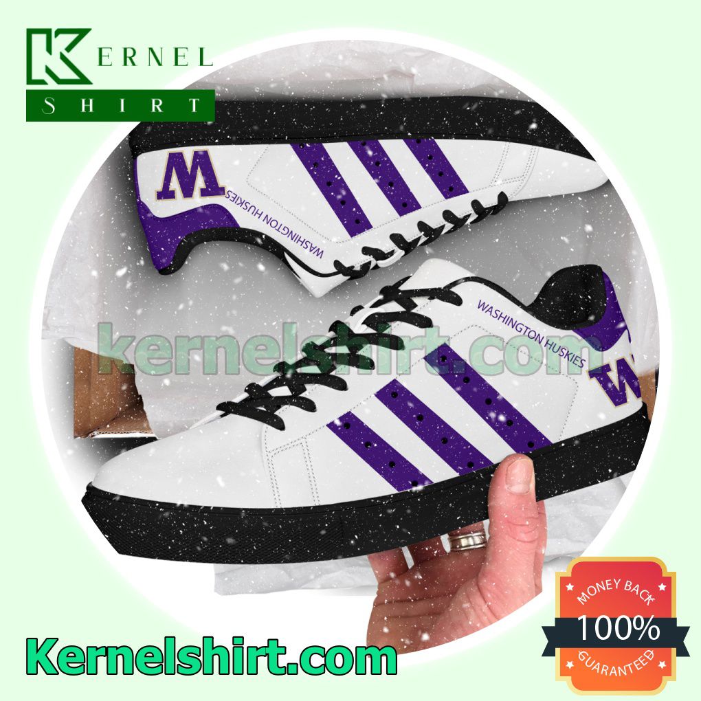 Washington Huskies NCAA Logo Low Top Shoes a