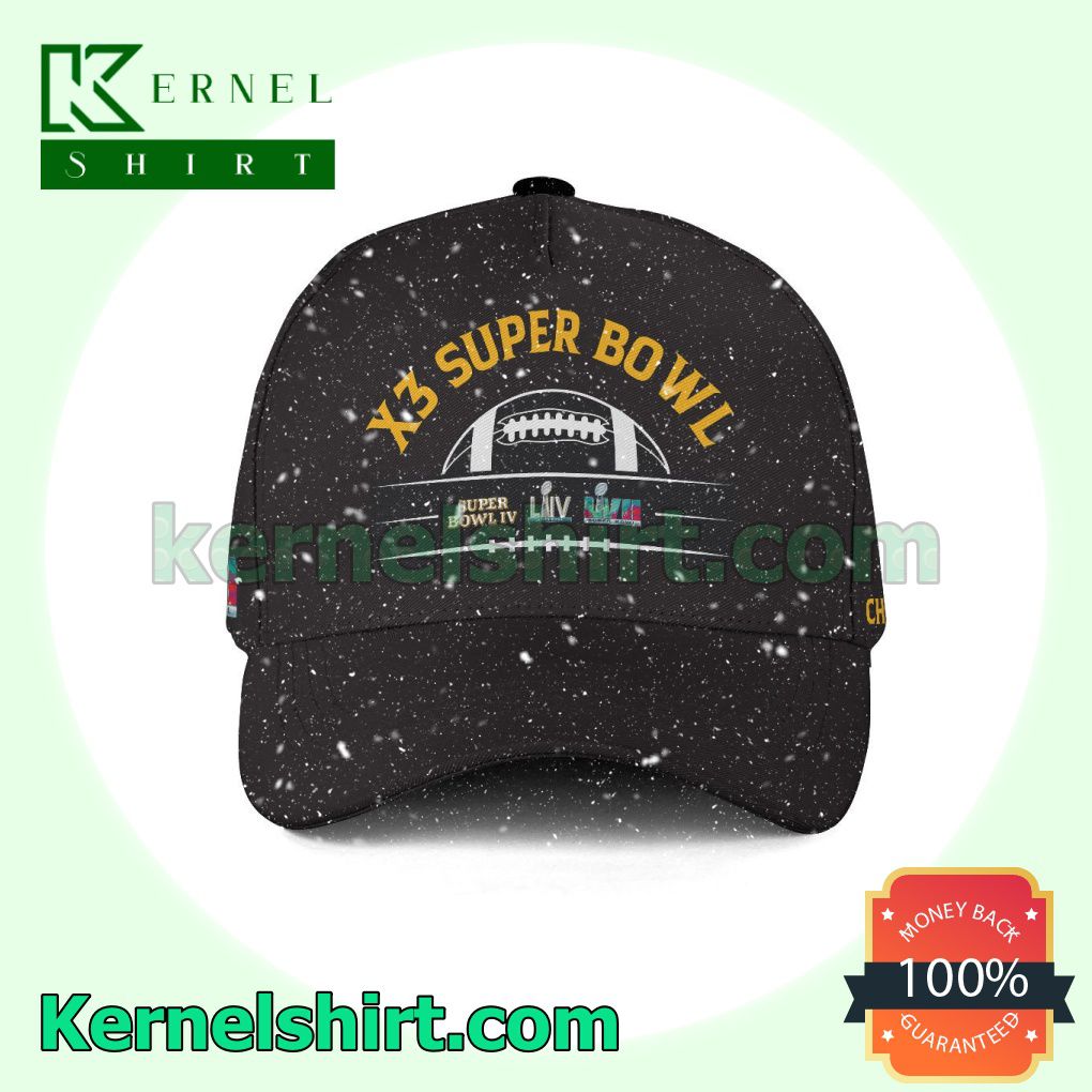 X3 Super Bowl Wins With Logo Kansas City Chiefs Snapback Cap