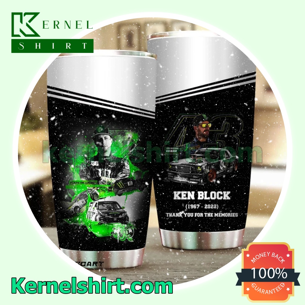 Ken Block 1967-2023 Thank You For The Memories Signature Travel Tumbler