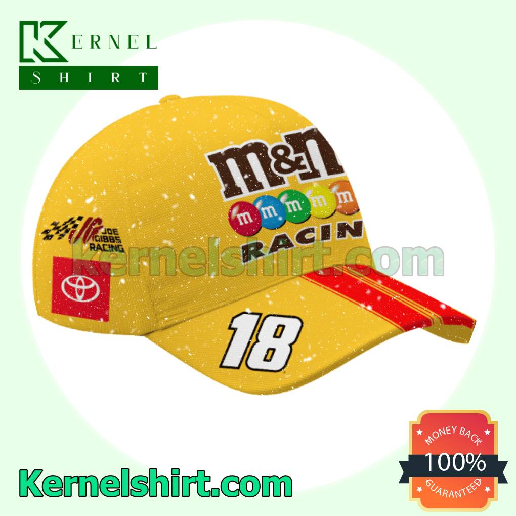 18 Kyle Busch M&m's Racing Adjustable Hats b